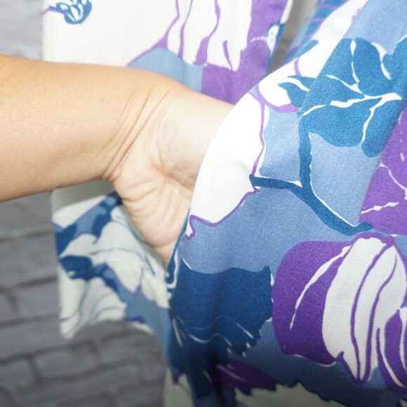 Vintage 60s Floral Belted Shirt Dress - Picture 2 of 7